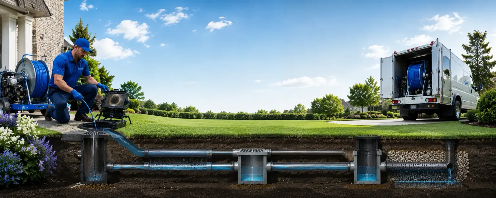 Outdoor drain cleaning information for Leeds, NY